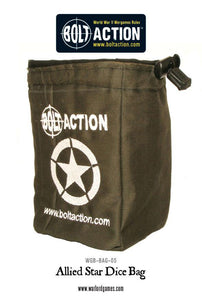 Bolt Action Allied Star Dice Bag & Dice