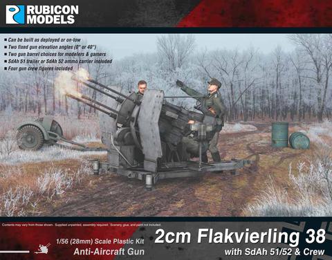 2cm Flakvierling 38 with SdAh 51/52 Trailer & Crew