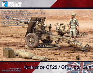 Ordnance QF25 / QF17 pdr Gun Howitzer & AT-Gun with Limber & Crew